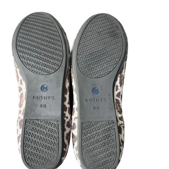 Rothy’s Mocha Spot Leopard Print Loafer Size 6.5 - Picture 8 of 9